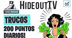 💵 HideoutTV SUPER TRUCO 🔥 200 puntos diarios 💯 REAL 💰 $3 dólares por ver videos