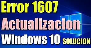 Error Actualización 1607 no se puede instalar en Windows 10 I SOLUCIÓN 2024