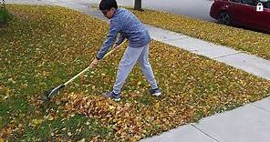 How to rake leaves. Easy technique step by step..step by step. DIY.