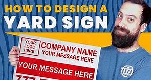 Yard Sign Design 101 | Tips for making your own BANDIT SIGNS