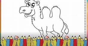 Camel coloring|Colors|Coloring pages|Coloring book|Coloring animals|How to color camel|Learn color