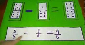Fracciones con fichas de dominó