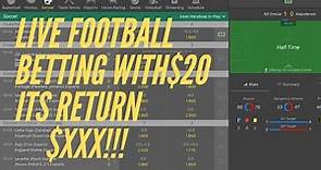 Bet365 Live football betting $20 Challenge Part 1