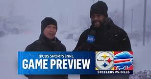 STEELERS VS. BILLS: Snow and wind POUND Buffalo ahead of Wild Card game | CBS Sports