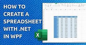 Create Excel Spreasheets in WPF