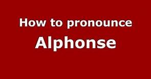 How to pronounce Alphonse (Spanish/Argentina) - PronounceNames.com