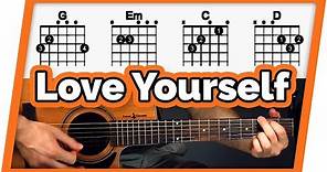 Love Yourself Guitar Tutorial (Justin Bieber) Easy Chords Guitar Lesson