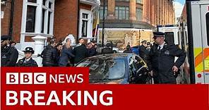 Footage shows Julian Assange being dragged from the Ecuadorian embassy - BBC News