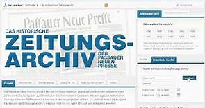 Das historische Zeitungsarchiv der Passauer Neuen Presse (PNP)