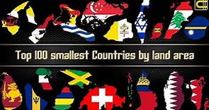 Top 100 smallest Countries by land area