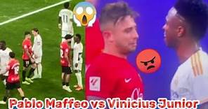 Pablo Maffeo provoking Vinicius Jr in the box 😠
