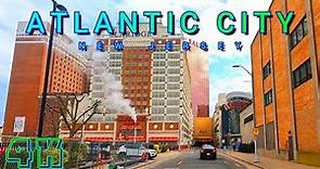 Atlantic City Downtown Drive, New Jersey USA 4K - UHD