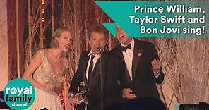 Prince William, Taylor Swift and Bon Jovi sing Livin' On a Prayer - FULL VERSION