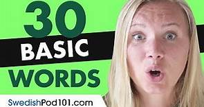 30 Beginner Swedish Words (Useful Vocabulary)