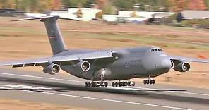 Massive C-5 Cargo Plane Performs "Touch-And-Go" Maneuver
