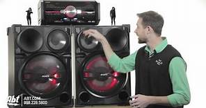 Easy-C's overview of the HUGE Sony LBT-SH2000 DJ Sound System! 2000W of Power!
