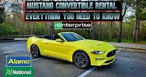 Mustang Convertible Rental from Enterprise, National, Alamo. Rental Car Review.