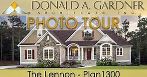 One-story house plan with an elegant cottage façade and an open floor plan | The Lennon