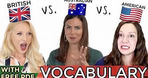 ONE language, THREE accents - UK vs. USA vs. AUS English! (+ Free PDF)