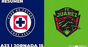 Resumen y Goles | Cruz Azul vs FC Juárez | Liga BBVA MX | Apertura 2023 - Jornada 15