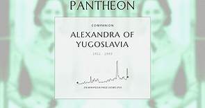 Alexandra of Yugoslavia Biography - Queen of Yugoslavia from 1944 to 1945