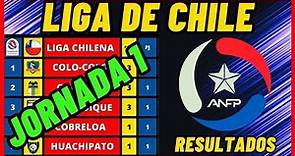 TABLA DE POSICIONES CAMPEONATO CHILENO 2024 FECHA 1 - RESULTADOS DELA LIGA DE CHILE 2024