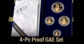 4 Piece Proof Gold American Eagle Set