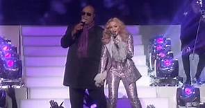 Madonna performs a tribute to Prince with Stevie Wonder in May