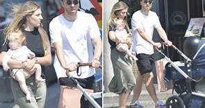 Christian Eriksen spotted with girlfriend and daughter as he enjoys family time