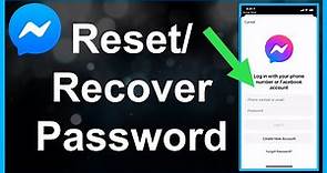 How To Reset/Recover Forgotten Messenger Password