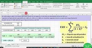 Como calcular el VAN en Excel