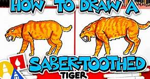 How To Draw A Saber-Toothed Tiger (Smilodon)