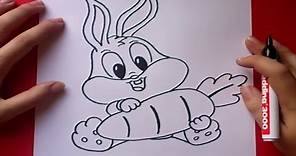 Como dibujar a Bugs Bunny paso a paso 2 - Looney Tunes | How to draw Bugs Bunny 2 - Looney Tunes