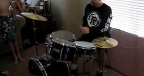 Rikard Stjernquist of Jag Panzer Rocks a Cheap Drumset