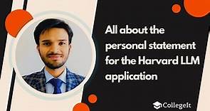 All about the personal statment for the Harvard LLM application