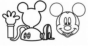 Cómo Dibujar y Colorear Casa de Mickey Mouse - Dibujos Para Niños - Learn Colors / drawing for kids