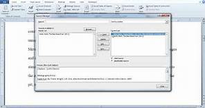 Microsoft Word 2010: Citations, Bibliographies and Cross References