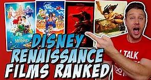 Every Disney Renaissance Film Ranked! (1989-1999)