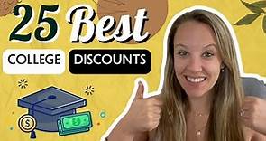 Discounts for College Students: 25 of the BEST!