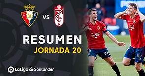 Resumen de CA Osasuna vs Granada CF (3-1)