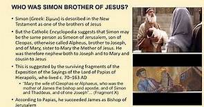 SIMON THE BROTHER OF JESUS