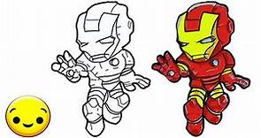 Cómo dibujar Iron Man Chibi - Dibujos de súper héroes paso a paso