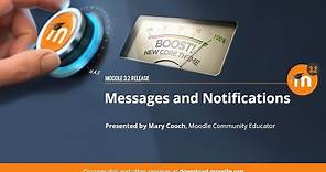 Messages and Notifications in Moodle 3.2