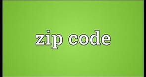 Zip code Meaning