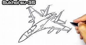 Russian jets || How to draw fighter jet easy || sukhoi su-35