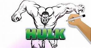 Como dibujar paso a paso a HULK de Marvel Avengers