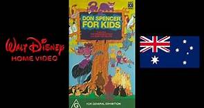 Don Spencer For Kids (1990 VHS) (Australia) (Disney)