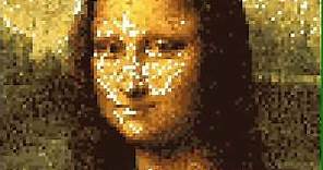 dibujo pixel de la Mona lisa