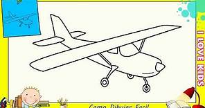 Dibujos de avions FACILES paso a paso para niños - Como dibujar un avion FACIL 1