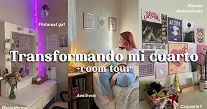 TRANSFORMANDO MI CUARTO!⭐️💞+ room tour// Pinterest girl, coquette core, TikTok inspired